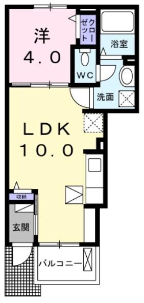 アグレアーブルＡの物件間取画像