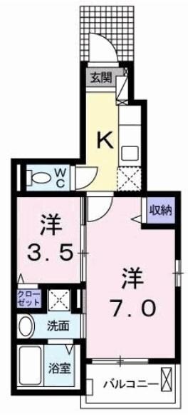 アグレアーブルＢの物件間取画像