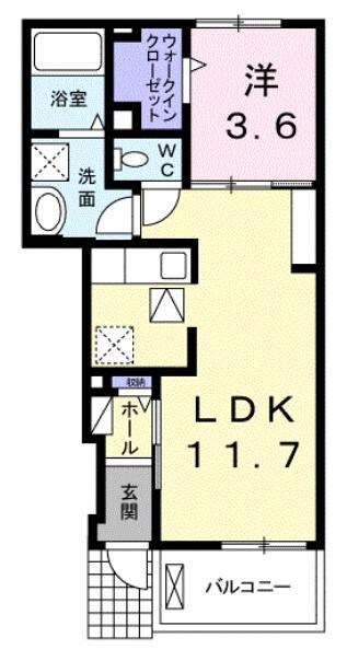 エルヴィータ　Ａの物件間取画像