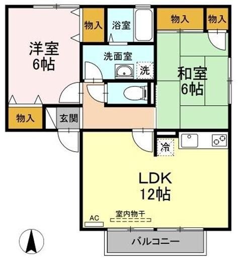 ラポール宮内　Ｂ棟の物件間取画像