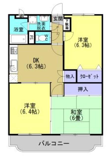 フルールｍの物件間取画像