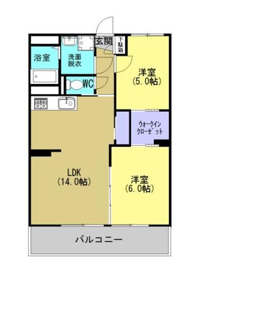 ハイツ新盛の物件間取画像