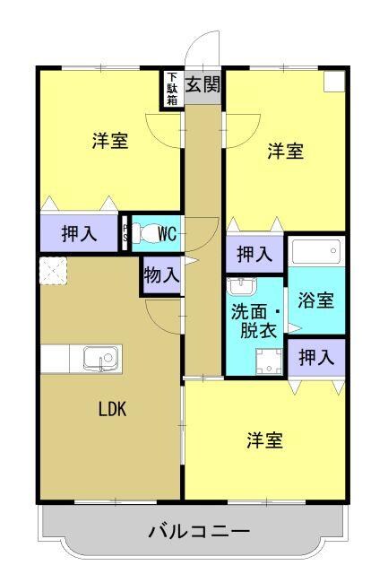 エルグランド帯山Ｉの物件間取画像