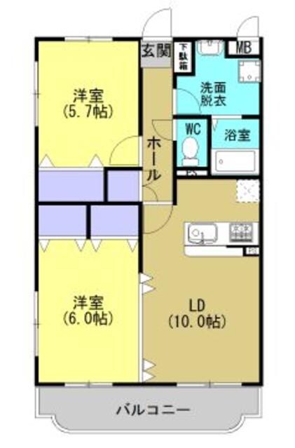 ミレニアムマンションの物件間取画像