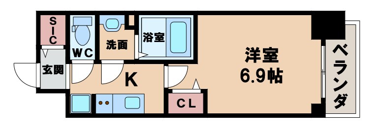 プレミアムコート天王寺ＥＡＳＴの物件間取画像