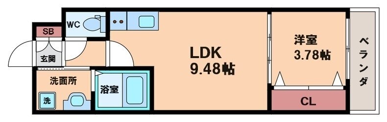 ＧＲＡＮＤＳＴＥＡＤＹ西田辺の物件間取画像