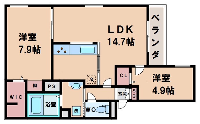 クラシスト今川の物件間取画像