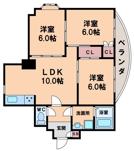 シャトークレインヒルの物件間取画像