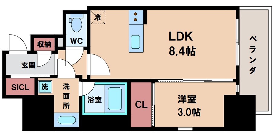 エスリードレジデンス大阪天王寺の物件間取画像