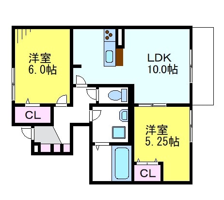 武蔵小金井駅 徒歩19分 1階の物件間取画像