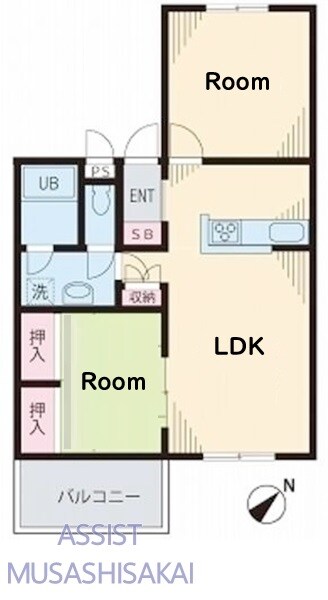 東小金井駅 徒歩5分 1階の物件間取画像