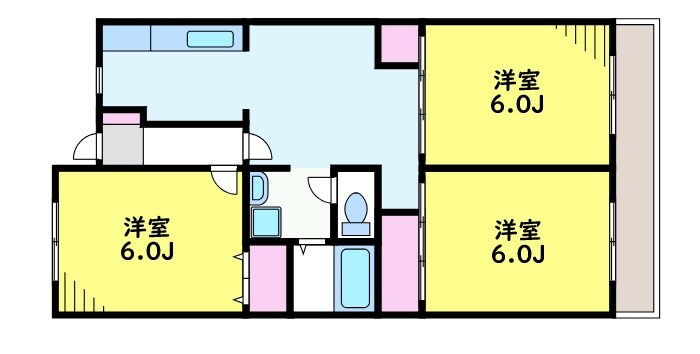 武蔵境駅 徒歩25分 2階の物件間取画像