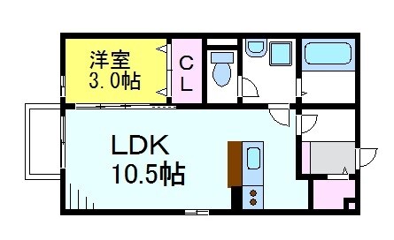 武蔵境駅 徒歩13分 2階の物件間取画像