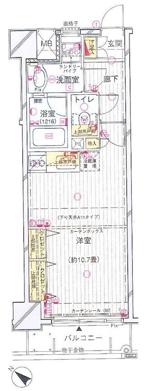 横浜駅 徒歩11分 6階の物件間取画像