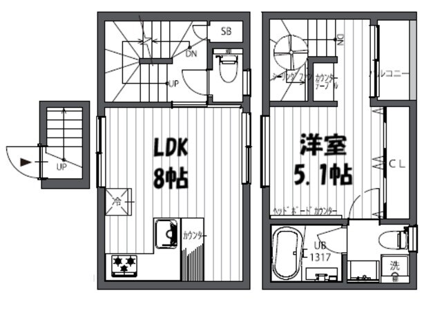 武蔵小山駅 徒歩7分 2階の物件間取画像