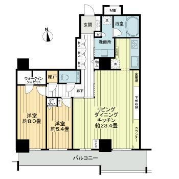 おもろまち駅 徒歩6分 29階の物件間取画像