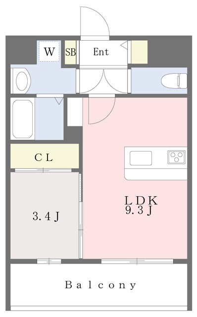 美栄橋駅 徒歩7分 3階の物件間取画像