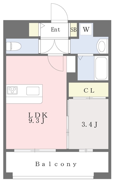 美栄橋駅 徒歩7分 3階の物件間取画像