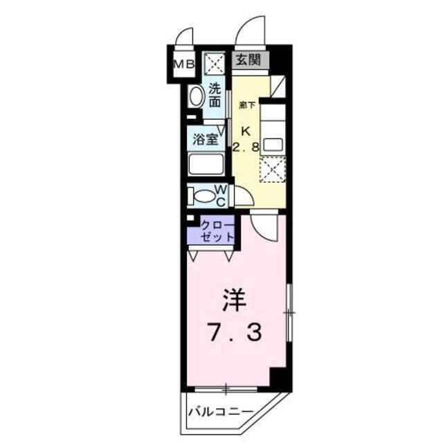 美栄橋駅 徒歩5分 6階の物件間取画像