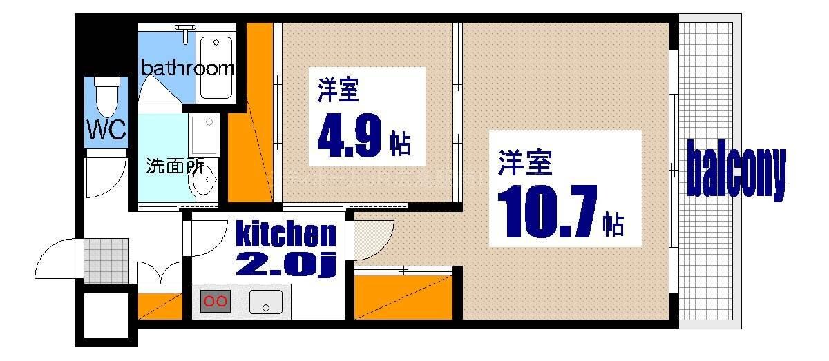 エイトバレー上天満の物件間取画像