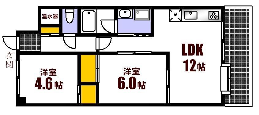 広島駅 車移動6分  2km 5階の物件間取画像