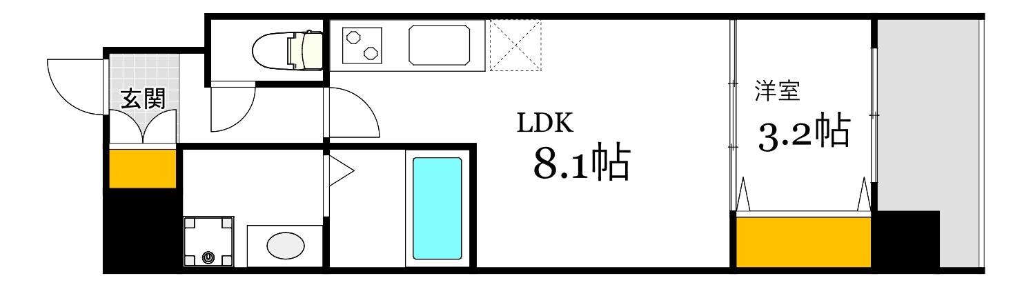 的場町駅 徒歩9分 2階の物件間取画像