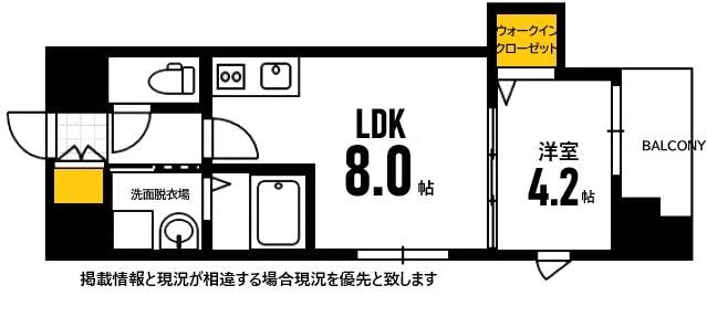 元宇品口駅 徒歩2分 4階の物件間取画像