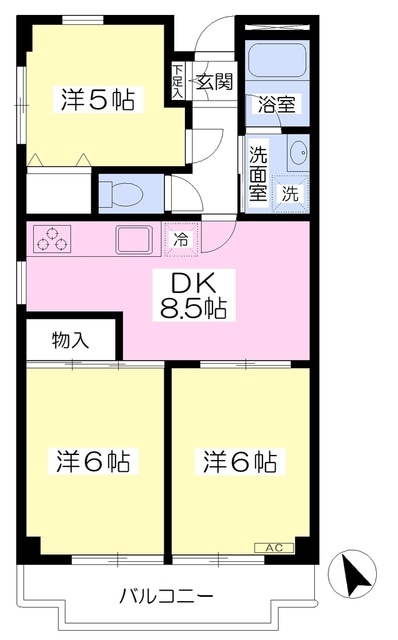 イーストビレッジの物件間取画像