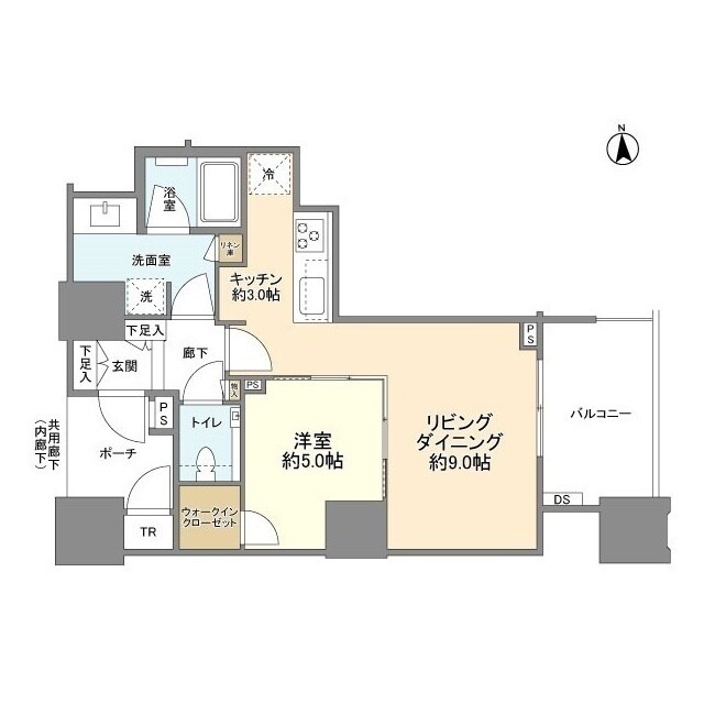 勝どき駅 徒歩9分 30階の物件間取画像