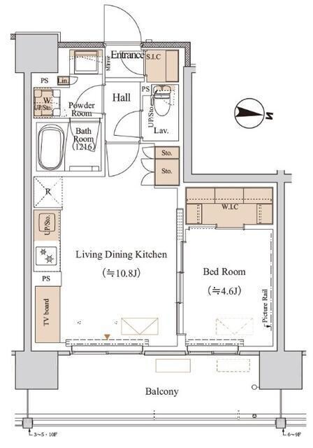 木場駅 徒歩6分 5階の物件間取画像