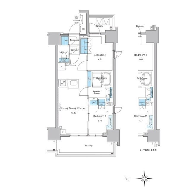 門前仲町駅 徒歩9分 8階の物件間取画像
