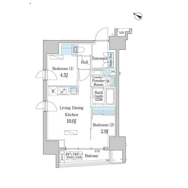 水天宮前駅 徒歩3分 8階の物件間取画像