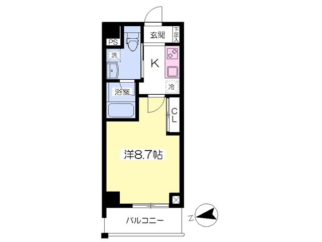 赤羽橋駅 徒歩3分 8階の物件間取画像