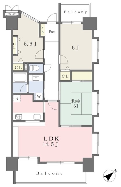 グランパーク門前仲町壱番館の物件間取画像