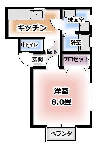 オヤベハイツの物件間取画像