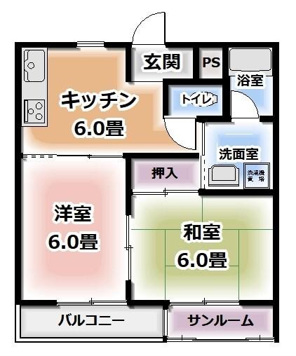 サンフラワーの物件間取画像