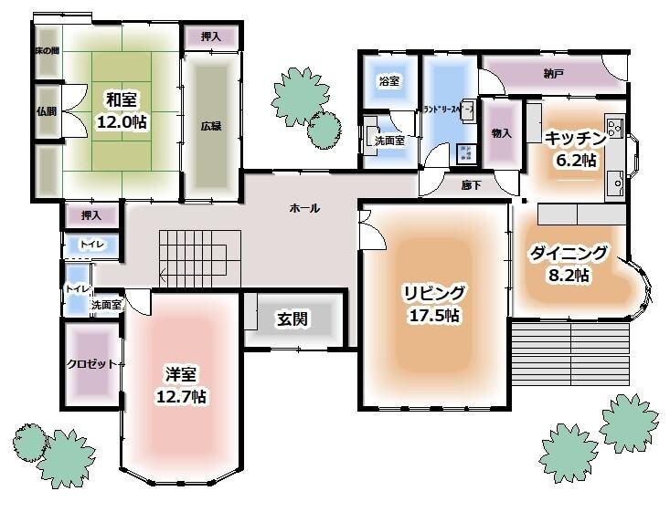 名畑貸家の物件間取画像