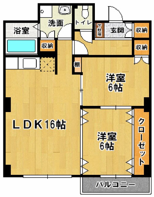 ダイヤ弐番館の物件間取画像