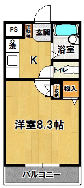 イーストサイドミネの物件間取画像