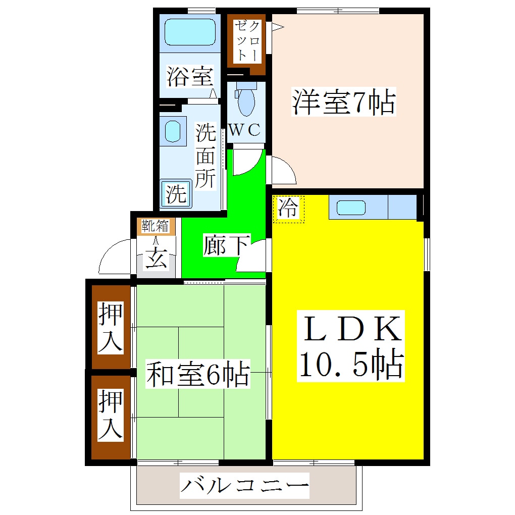 アヴァンセ　B棟の物件間取画像