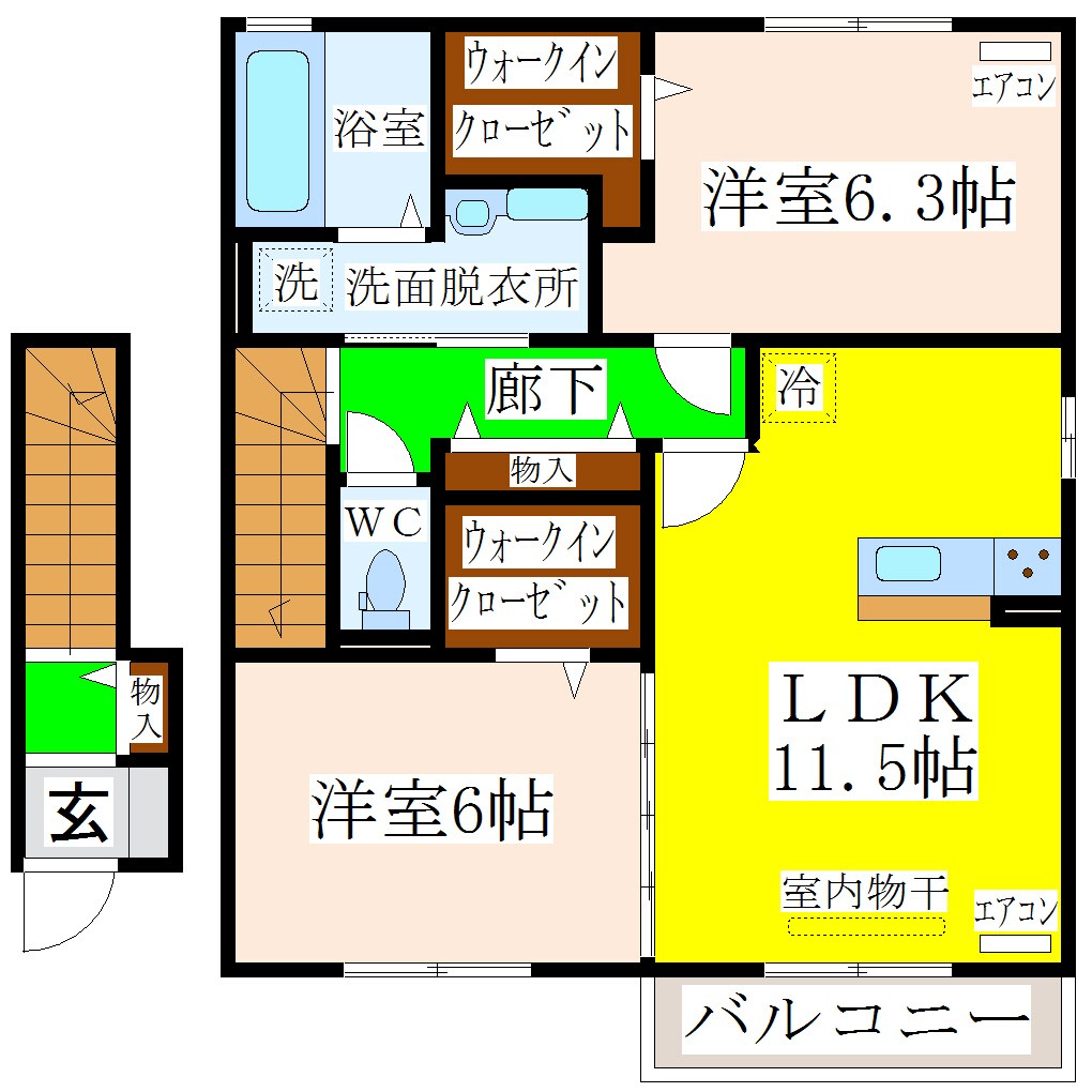 コージィコート柳川の物件間取画像