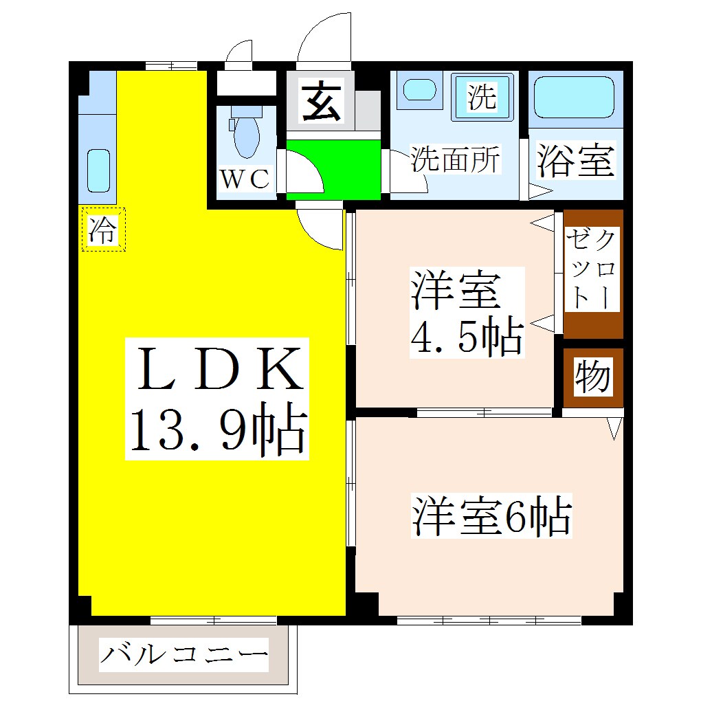 羽犬塚駅 徒歩19分 2階の物件間取画像