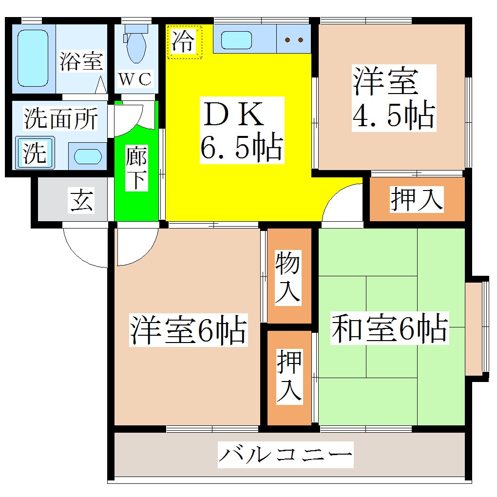 グリーンハウスの物件間取画像