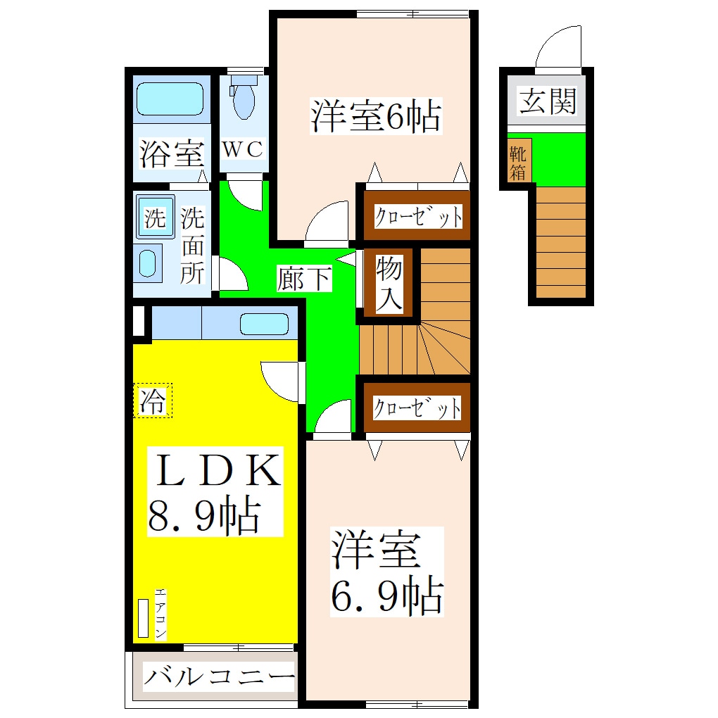 筑後船小屋駅 徒歩24分 2階の物件間取画像