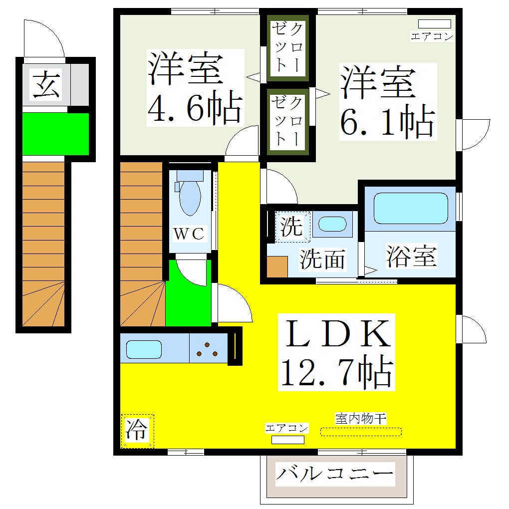 リーベスネストの物件間取画像