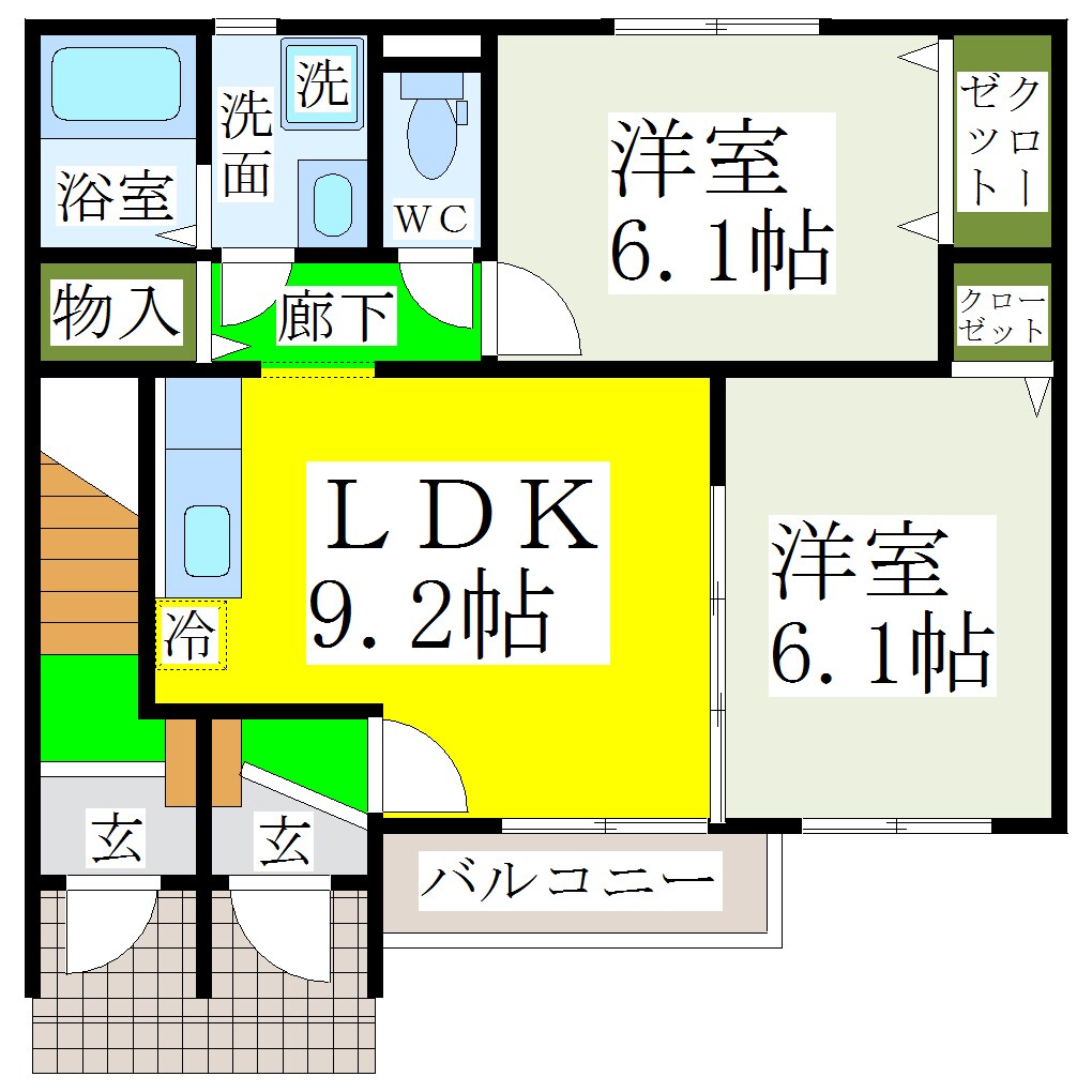 プレジオけやきＡの物件間取画像