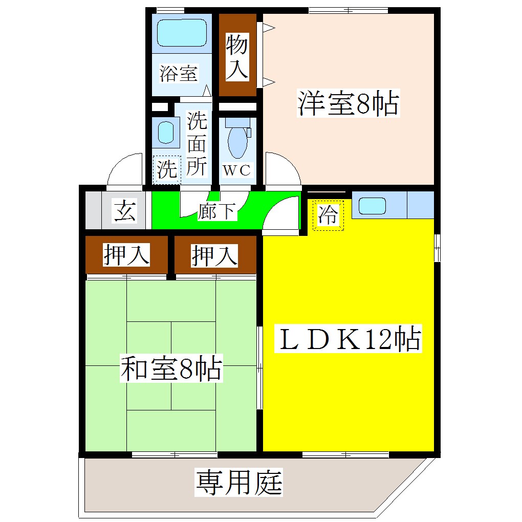 蒲池駅 徒歩46分 2階の物件間取画像