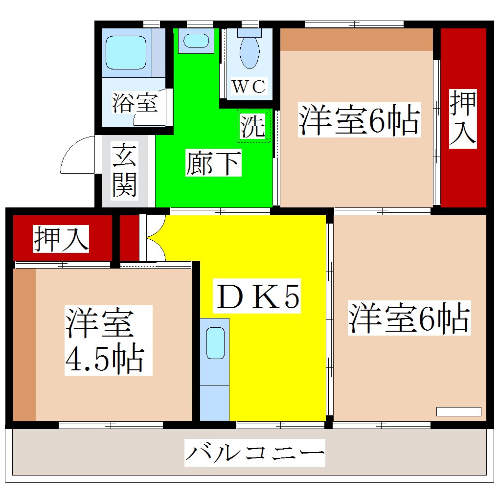 瀬高駅 徒歩14分 3階の物件間取画像