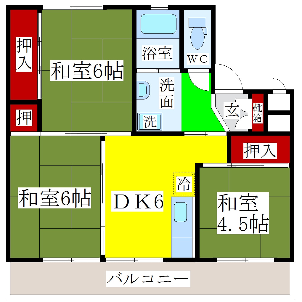 矢加部駅 徒歩7分 4階の物件間取画像