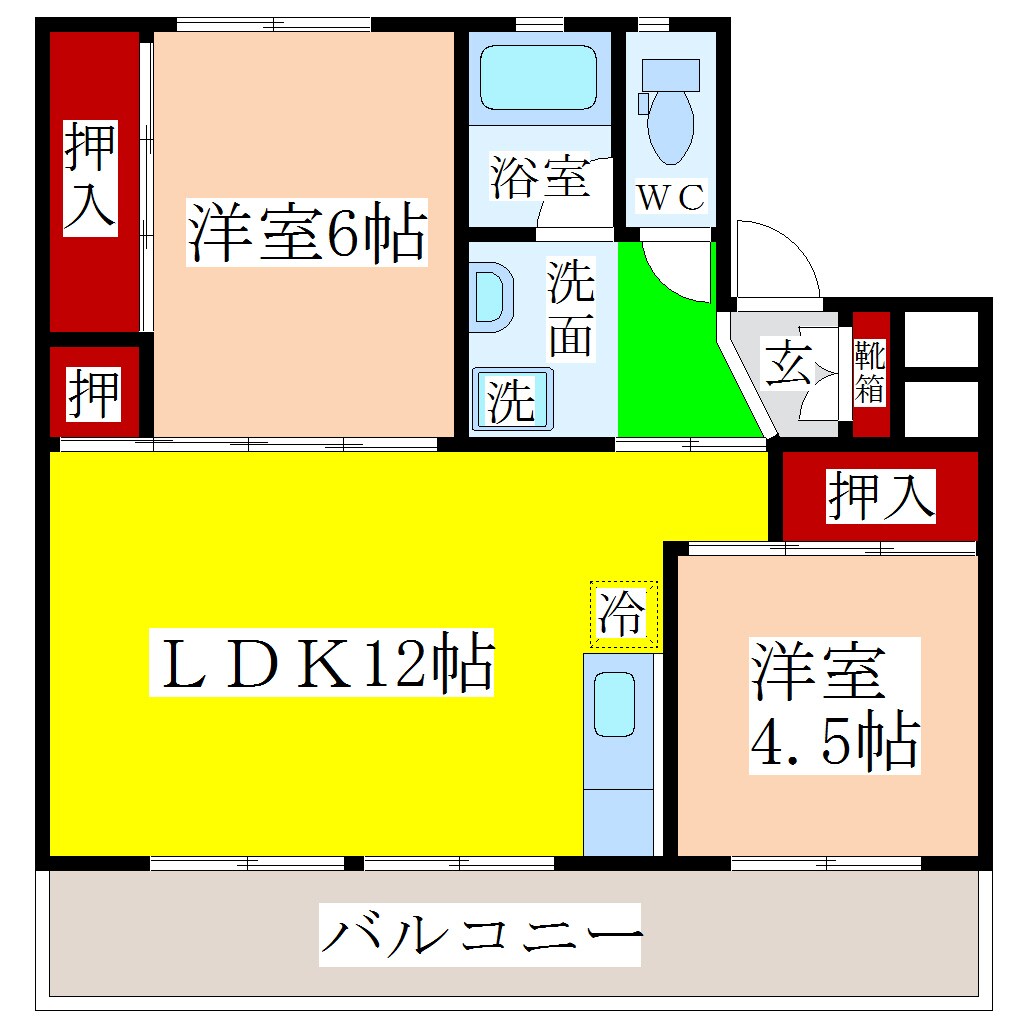 塩塚駅 徒歩9分 5階の物件間取画像